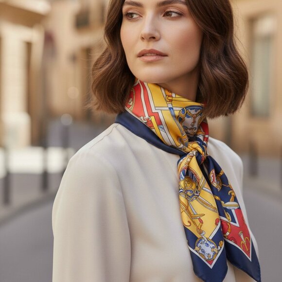 Hermès Le Carnaval de Venise Jacquard Silk Scarf - Picture 2 of 8